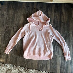 American Eagle Outfitters Pink V-Neck Sweater